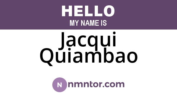 Jacqui Quiambao