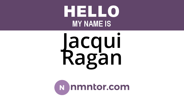Jacqui Ragan