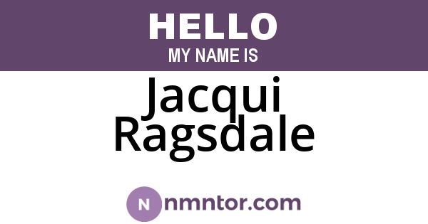 Jacqui Ragsdale