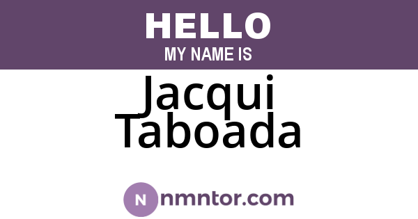 Jacqui Taboada