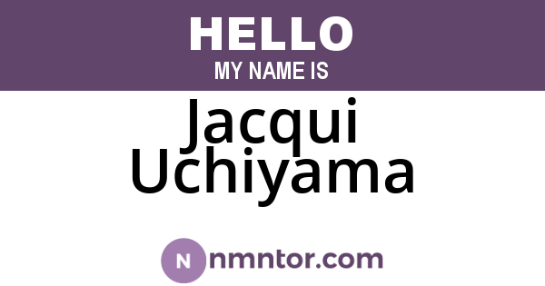 Jacqui Uchiyama