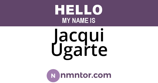 Jacqui Ugarte