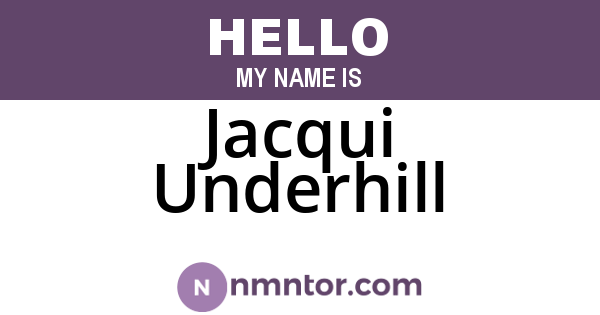 Jacqui Underhill