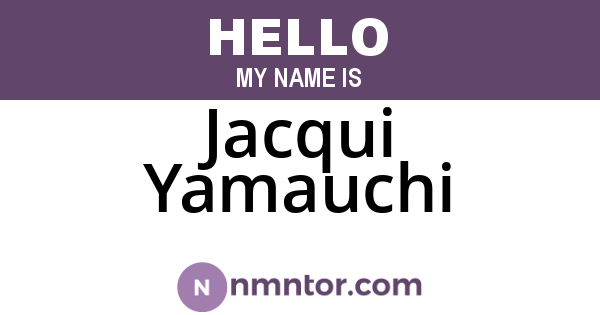 Jacqui Yamauchi