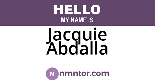 Jacquie Abdalla