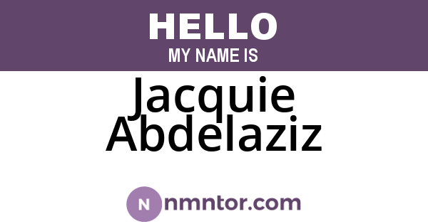 Jacquie Abdelaziz