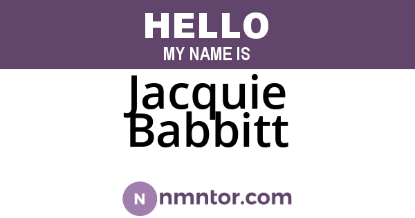 Jacquie Babbitt