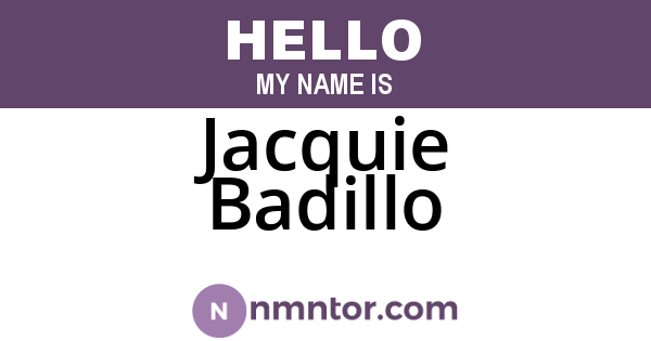 Jacquie Badillo