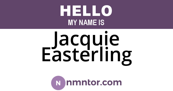 Jacquie Easterling