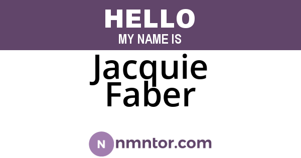 Jacquie Faber