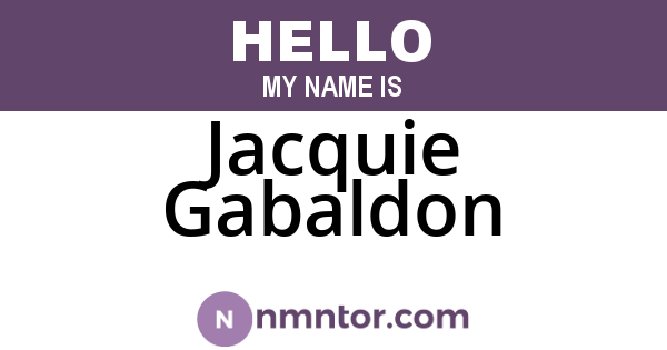 Jacquie Gabaldon