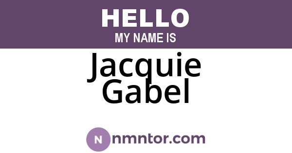 Jacquie Gabel