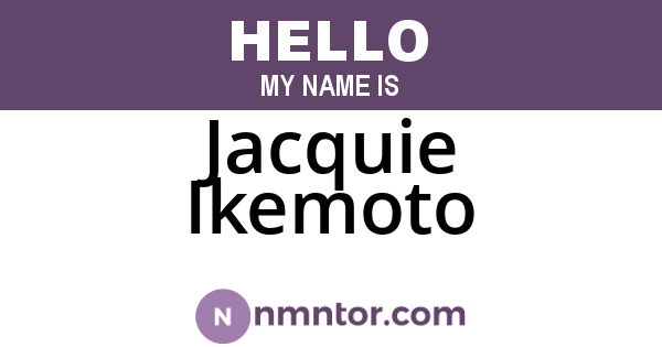 Jacquie Ikemoto