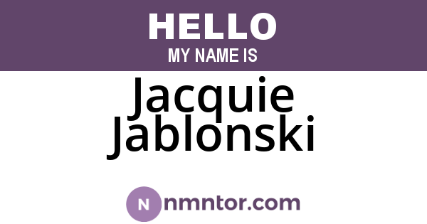 Jacquie Jablonski