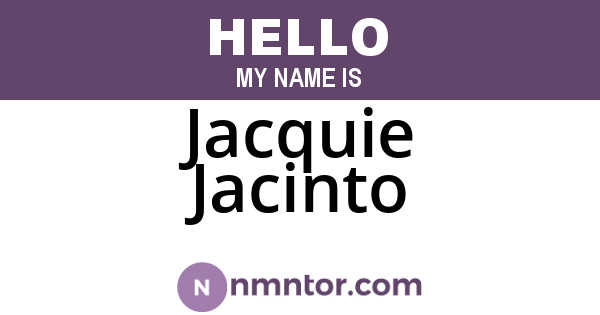 Jacquie Jacinto