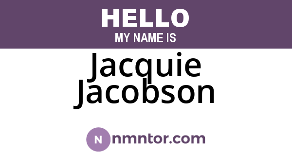 Jacquie Jacobson