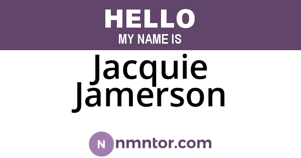 Jacquie Jamerson