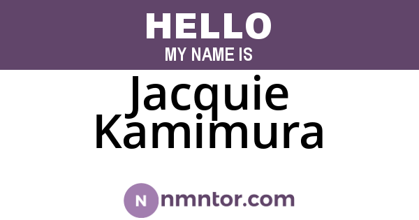 Jacquie Kamimura