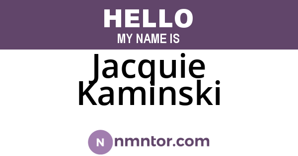 Jacquie Kaminski