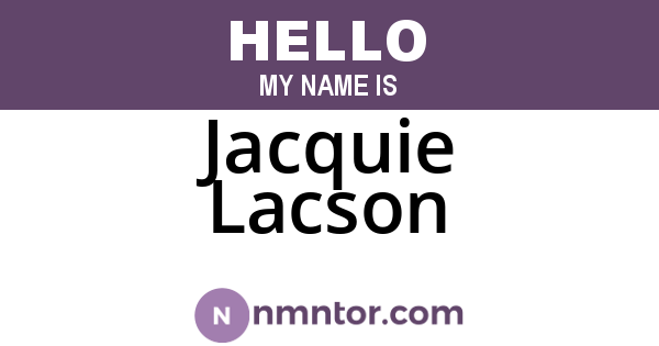 Jacquie Lacson