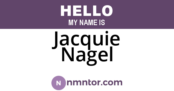Jacquie Nagel