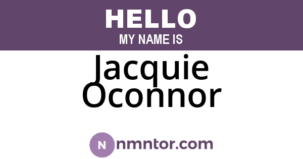 Jacquie Oconnor