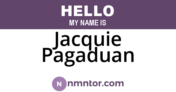 Jacquie Pagaduan