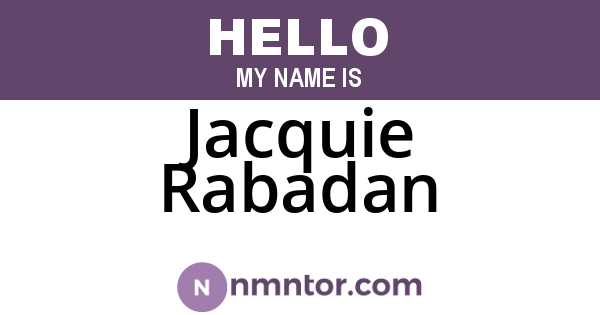 Jacquie Rabadan