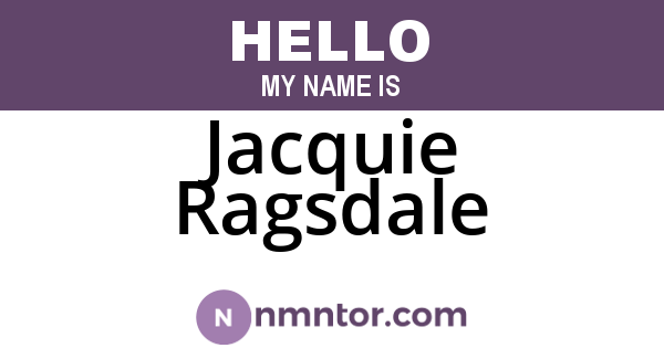 Jacquie Ragsdale