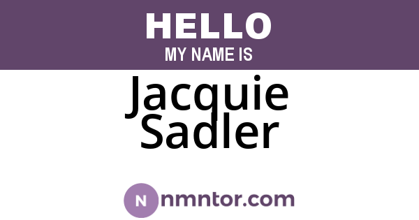Jacquie Sadler