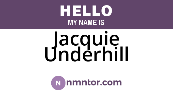 Jacquie Underhill