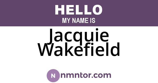 Jacquie Wakefield