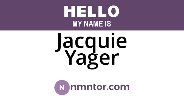 Jacquie Yager