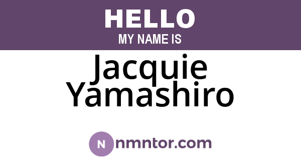 Jacquie Yamashiro