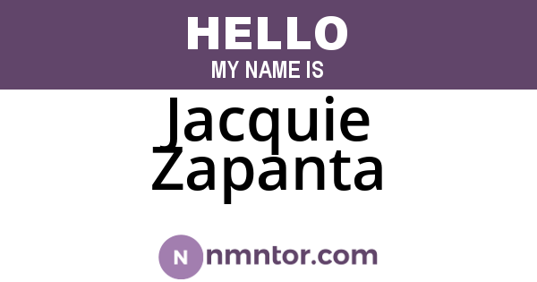Jacquie Zapanta
