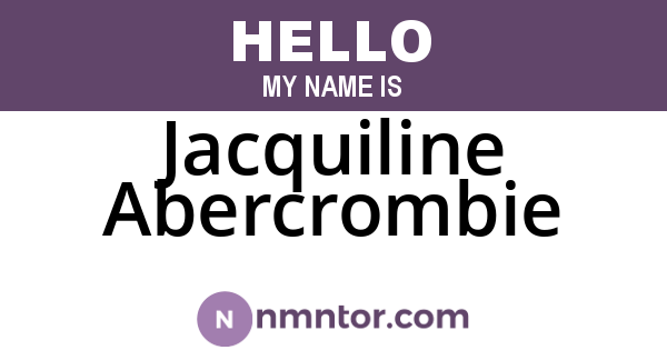 Jacquiline Abercrombie