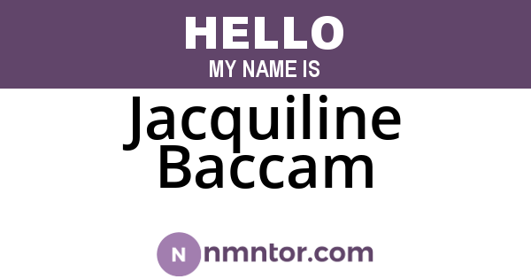 Jacquiline Baccam