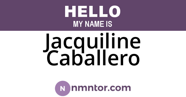 Jacquiline Caballero