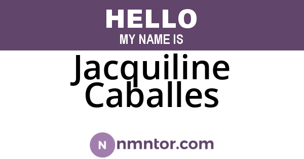 Jacquiline Caballes