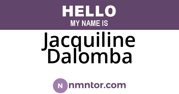 Jacquiline Dalomba