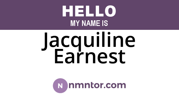 Jacquiline Earnest