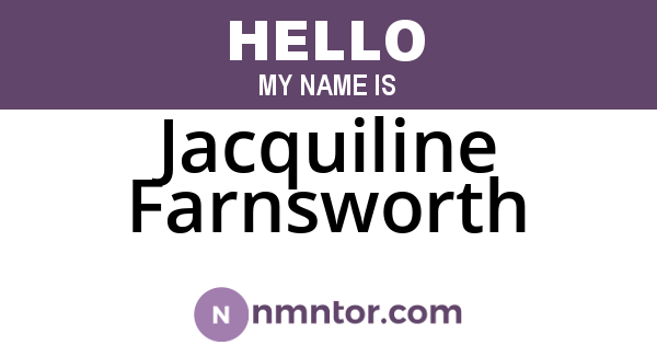 Jacquiline Farnsworth