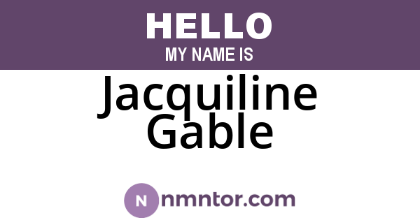 Jacquiline Gable