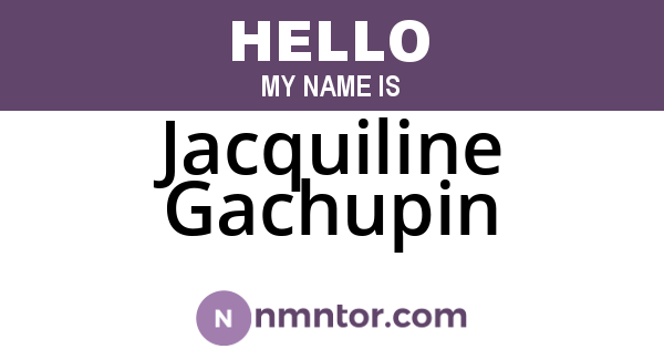 Jacquiline Gachupin