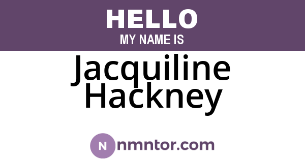 Jacquiline Hackney