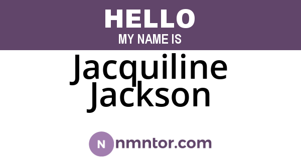 Jacquiline Jackson