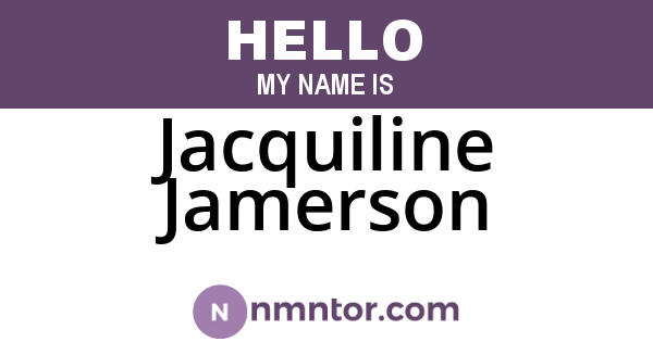 Jacquiline Jamerson