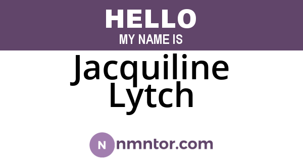 Jacquiline Lytch