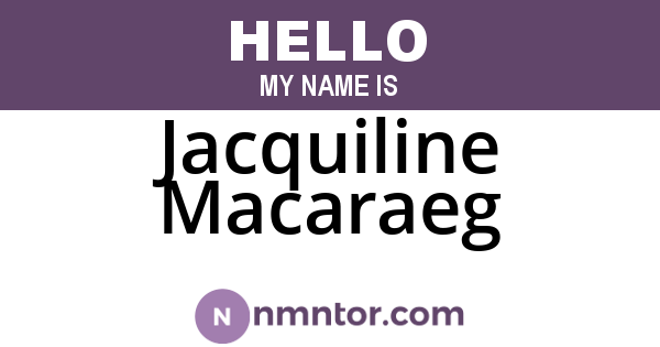 Jacquiline Macaraeg