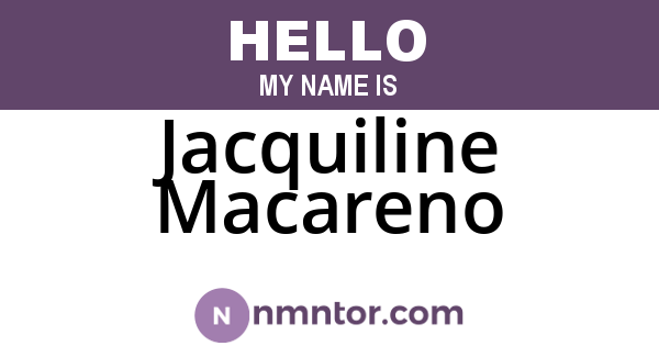 Jacquiline Macareno